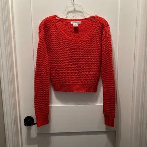 Red knitted sweater